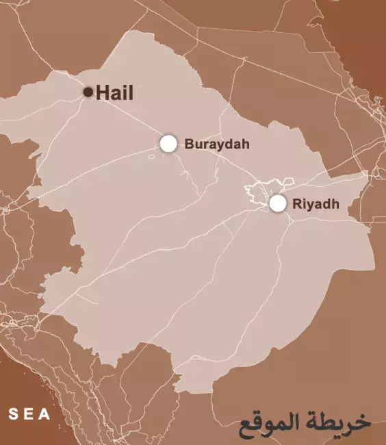 العمارة النجدية خرائط توزيع الأنماط المعمارية - حائل