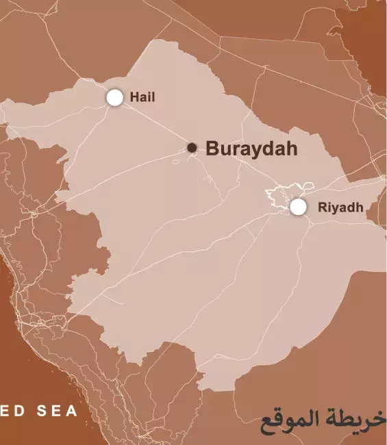 العِمَارَة النجدية - خرائط توزيع الأنماط المعمارية - بريدة