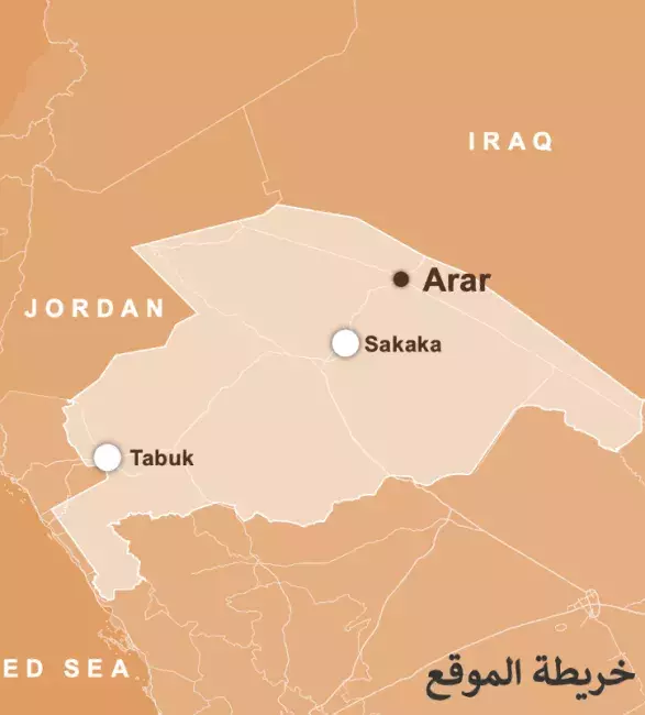 العِمَارَة النجدية الشمالية - عرعر- خرائط توزيع الأنماط المعمارية